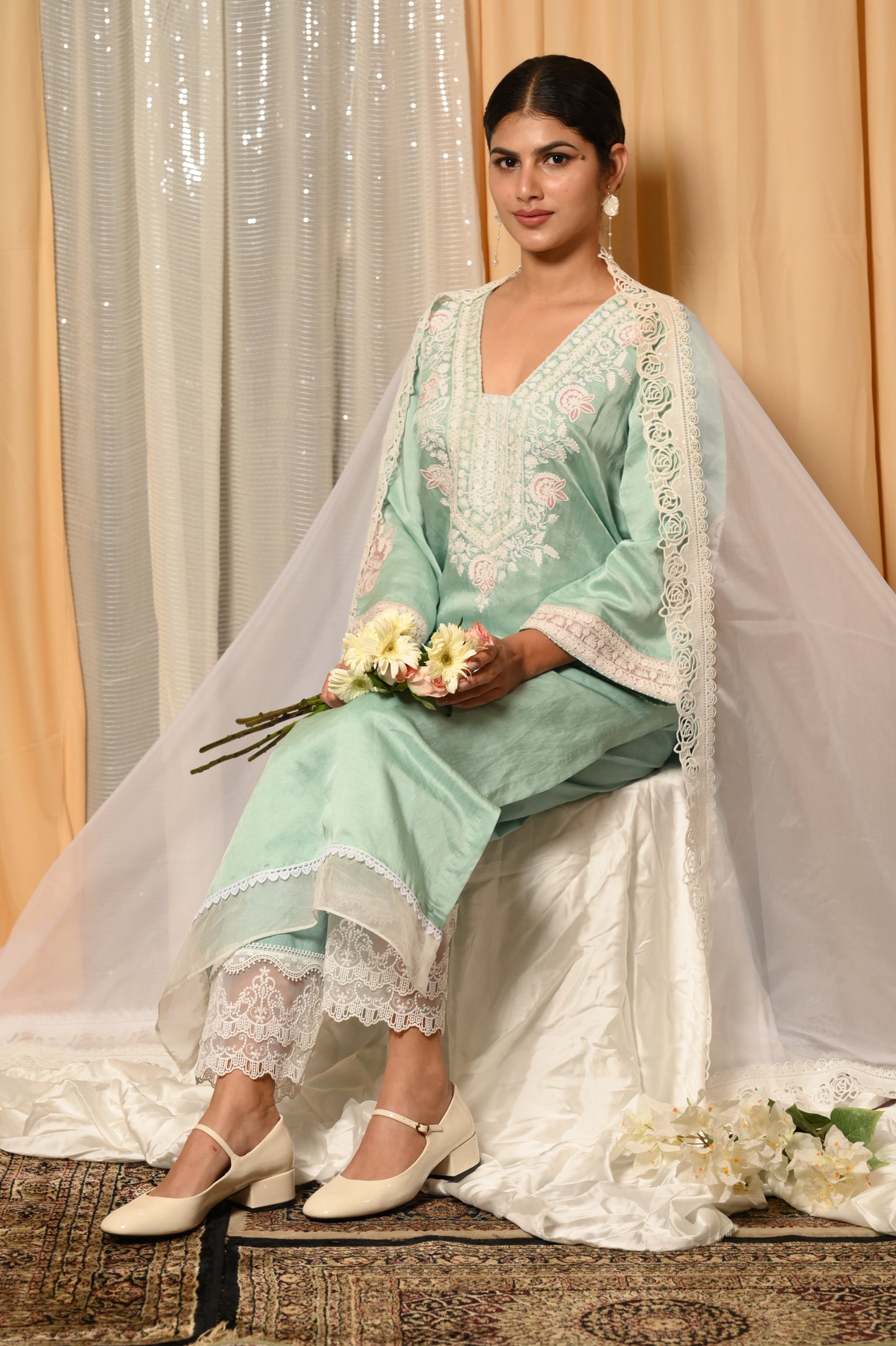 Tiffany Blue Dori work suit set