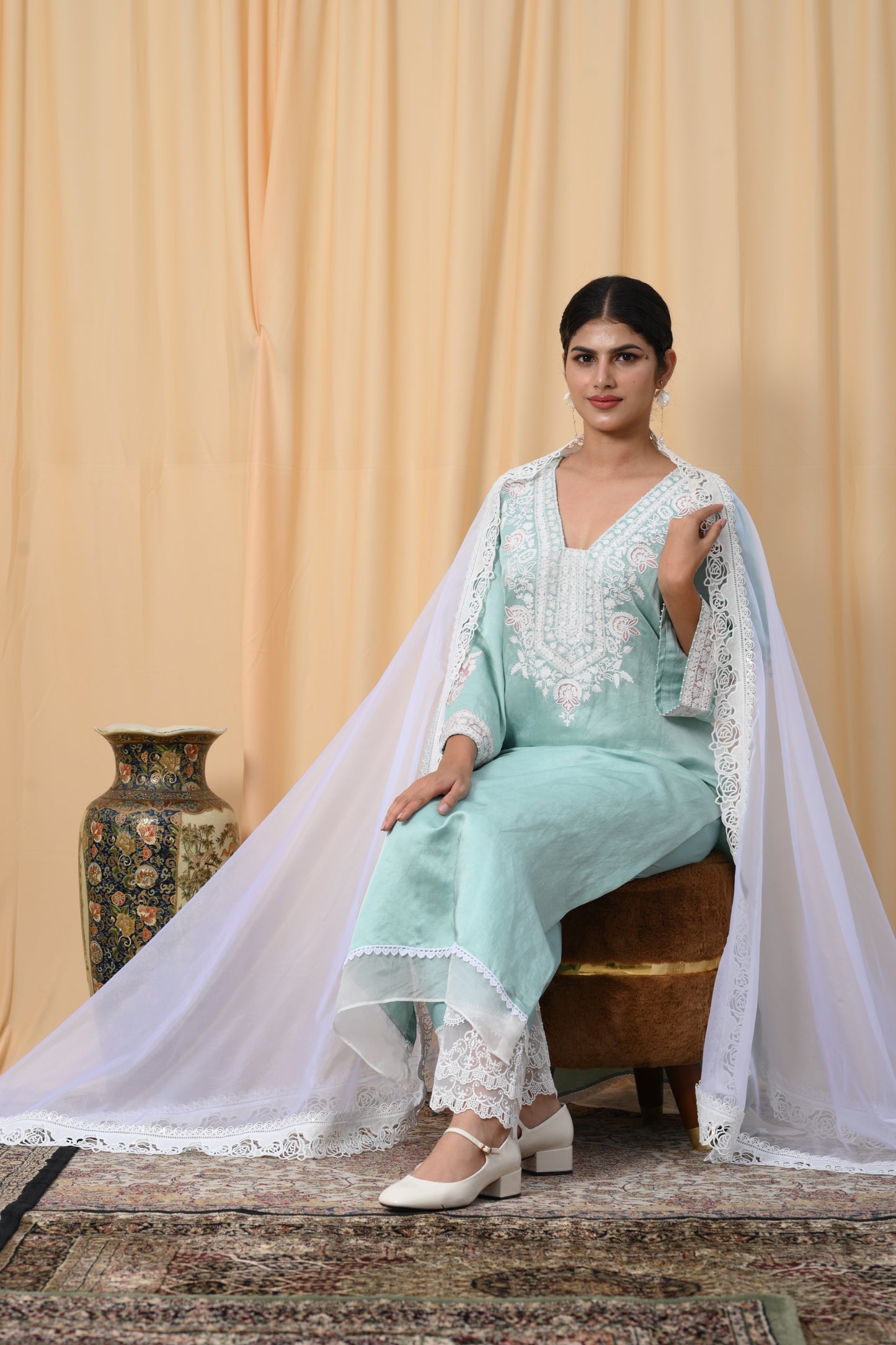 Tiffany Blue Dori work suit set
