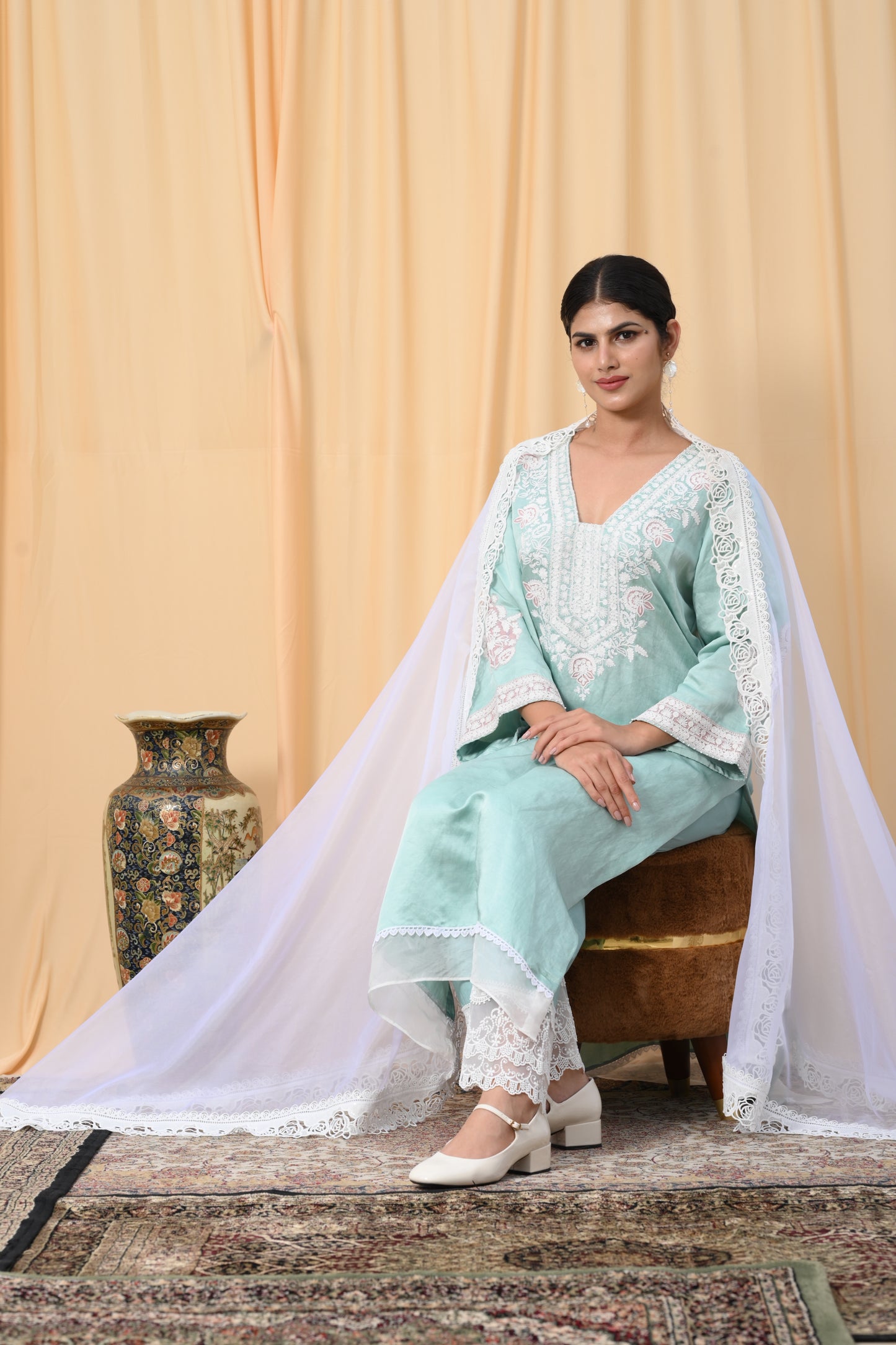 Tiffany Blue Dori work suit set