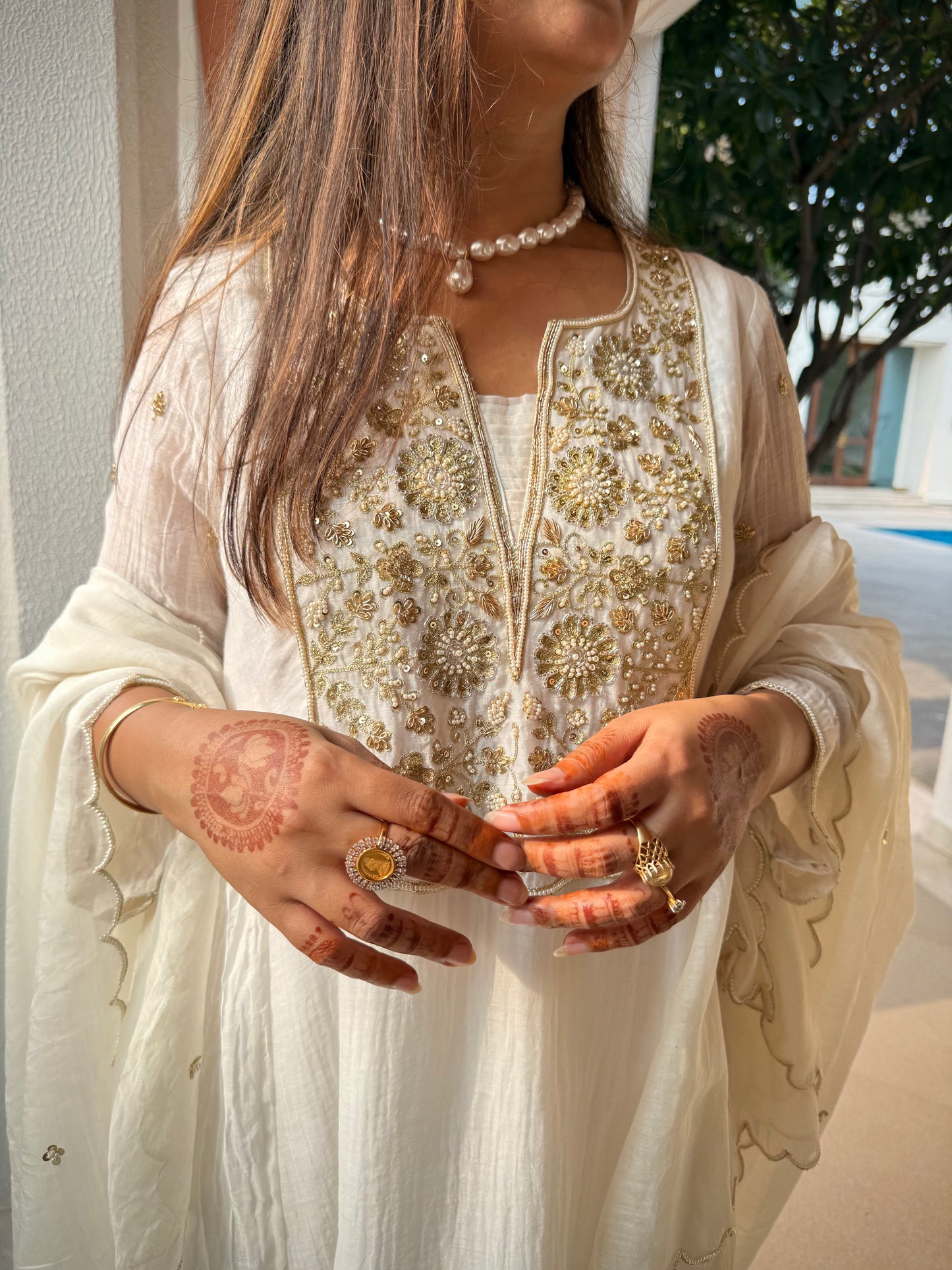 Ivory Pearl kurta set