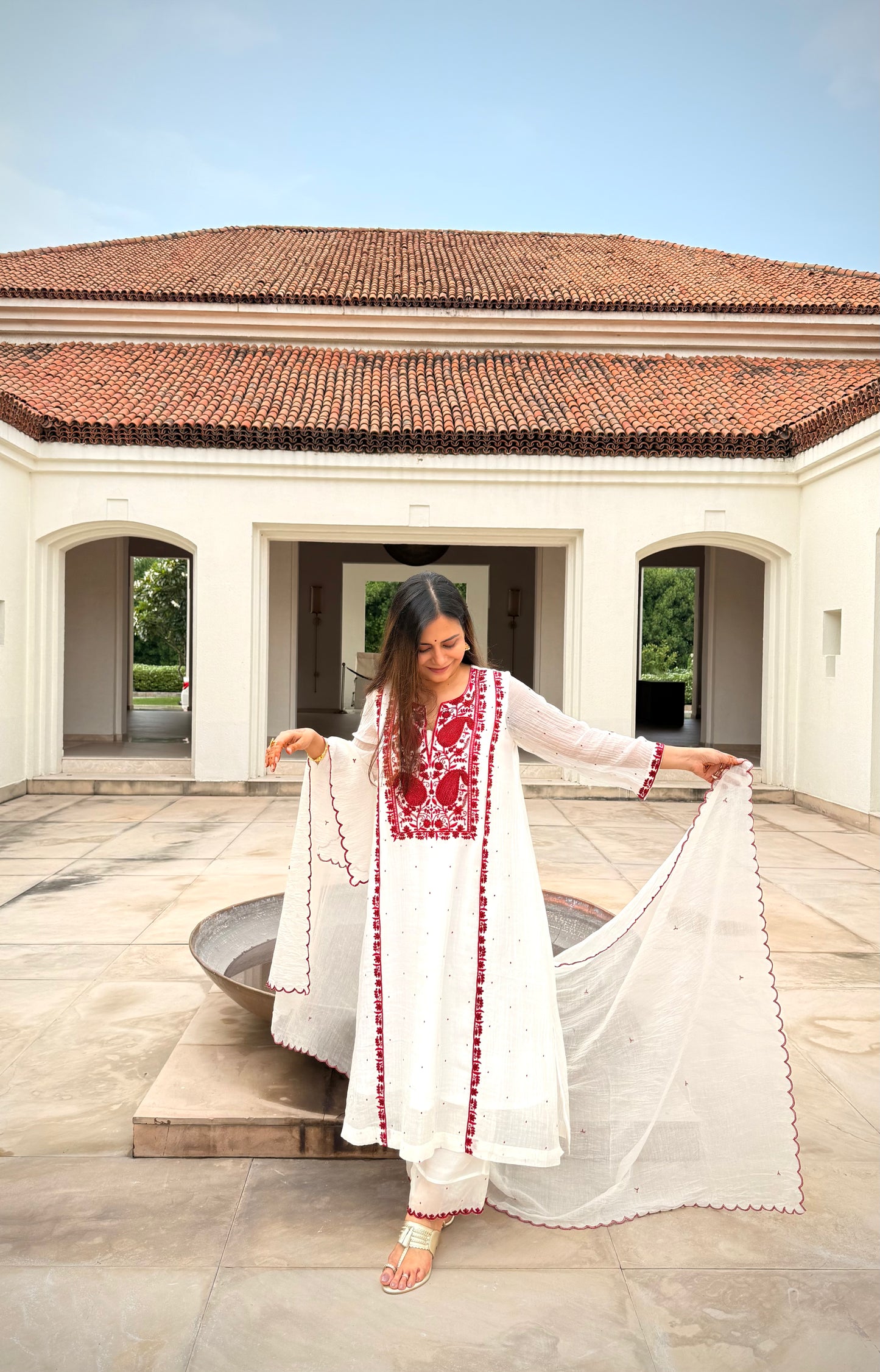 Ivory and Rouge kurta set