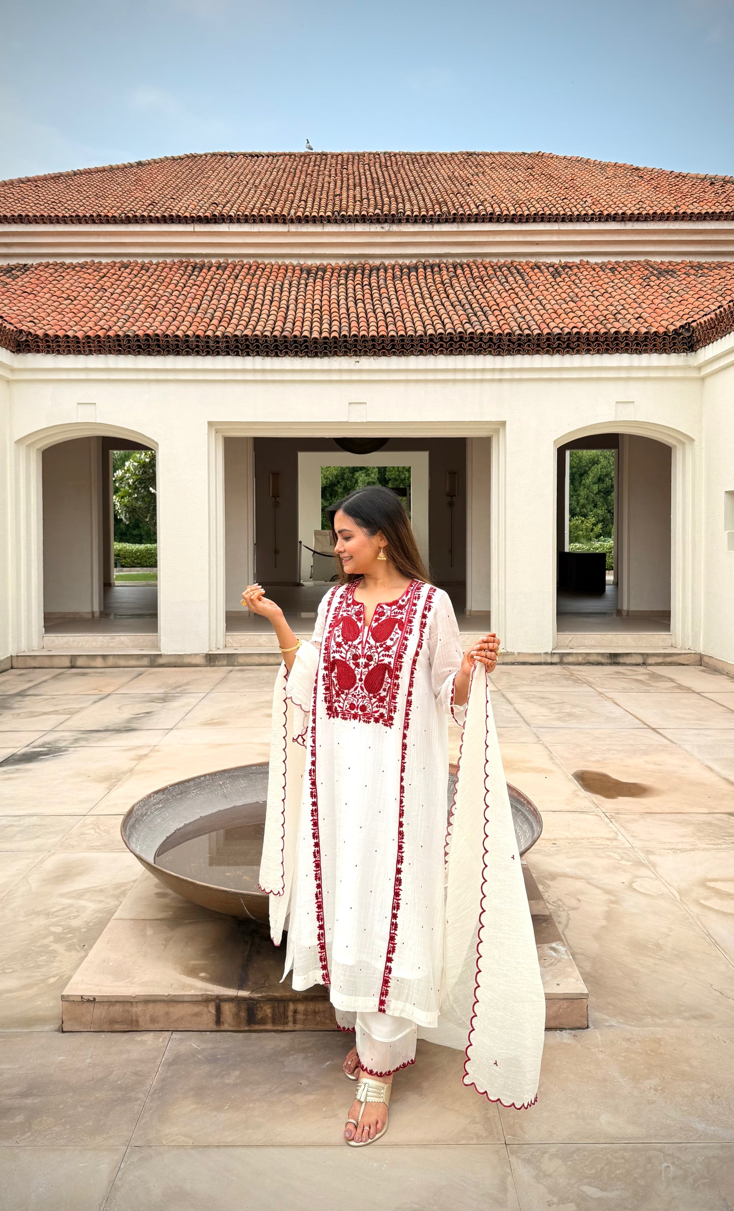 Ivory and Rouge kurta set