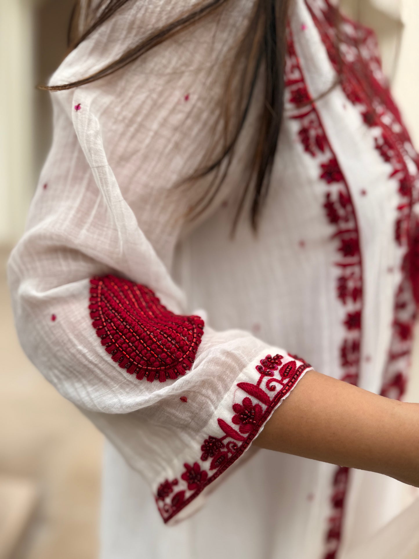 Ivory and Rouge kurta set