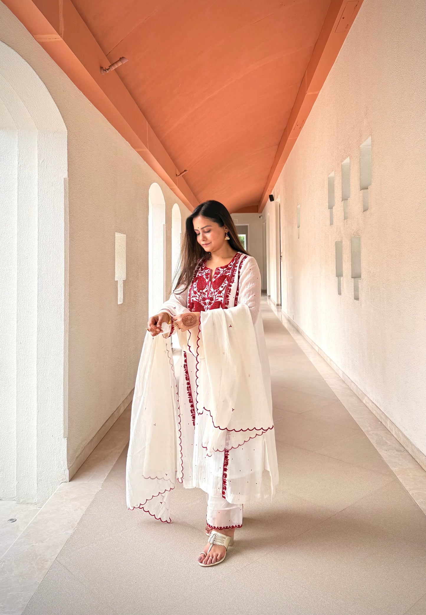 Ivory and Rouge kurta set
