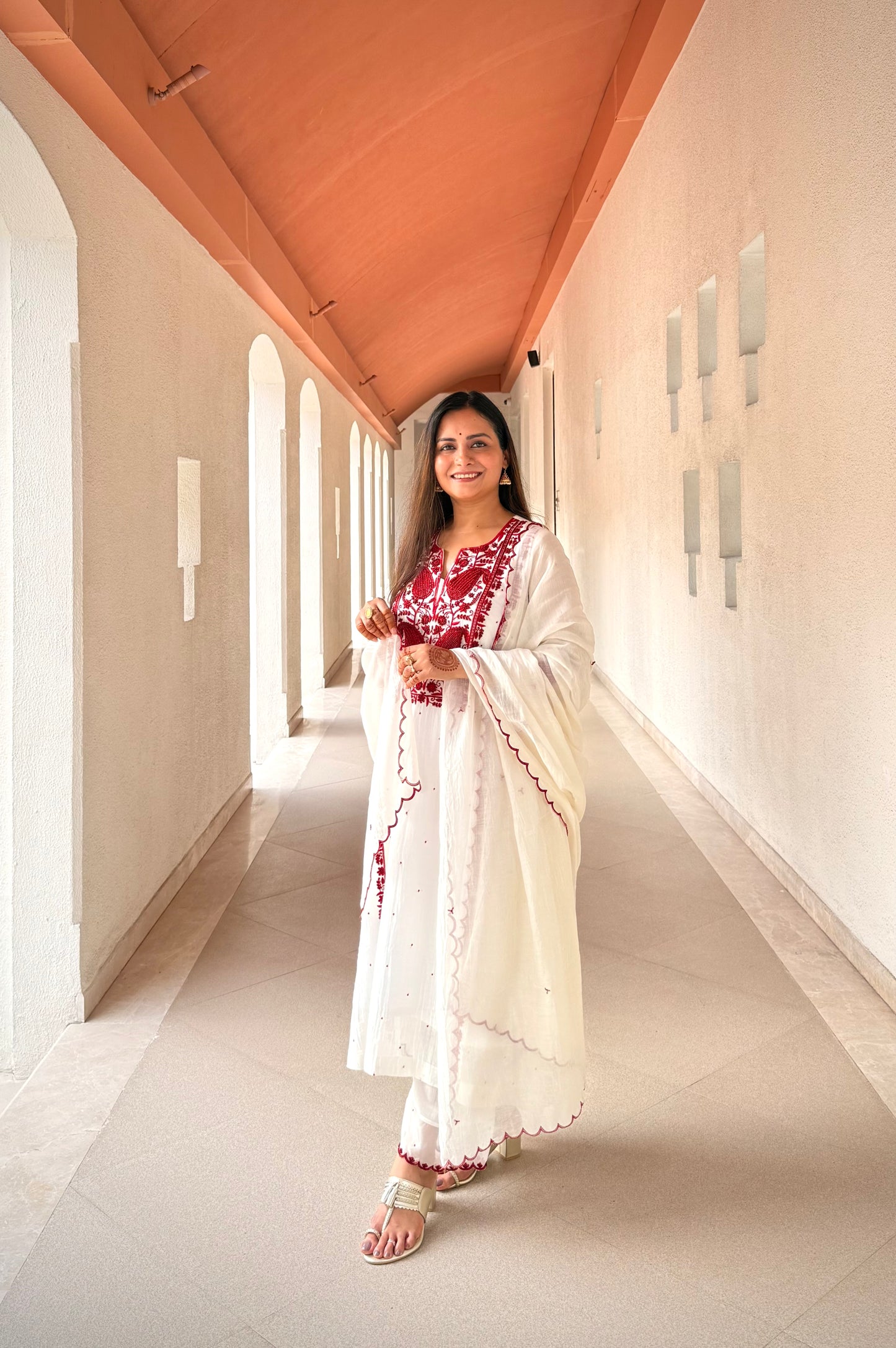 Ivory and Rouge kurta set