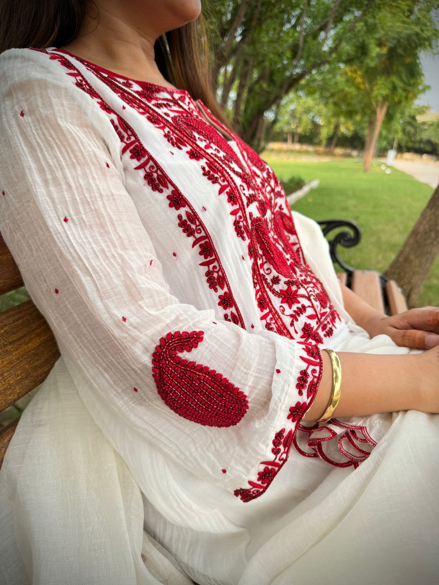 Ivory and Rouge kurta set