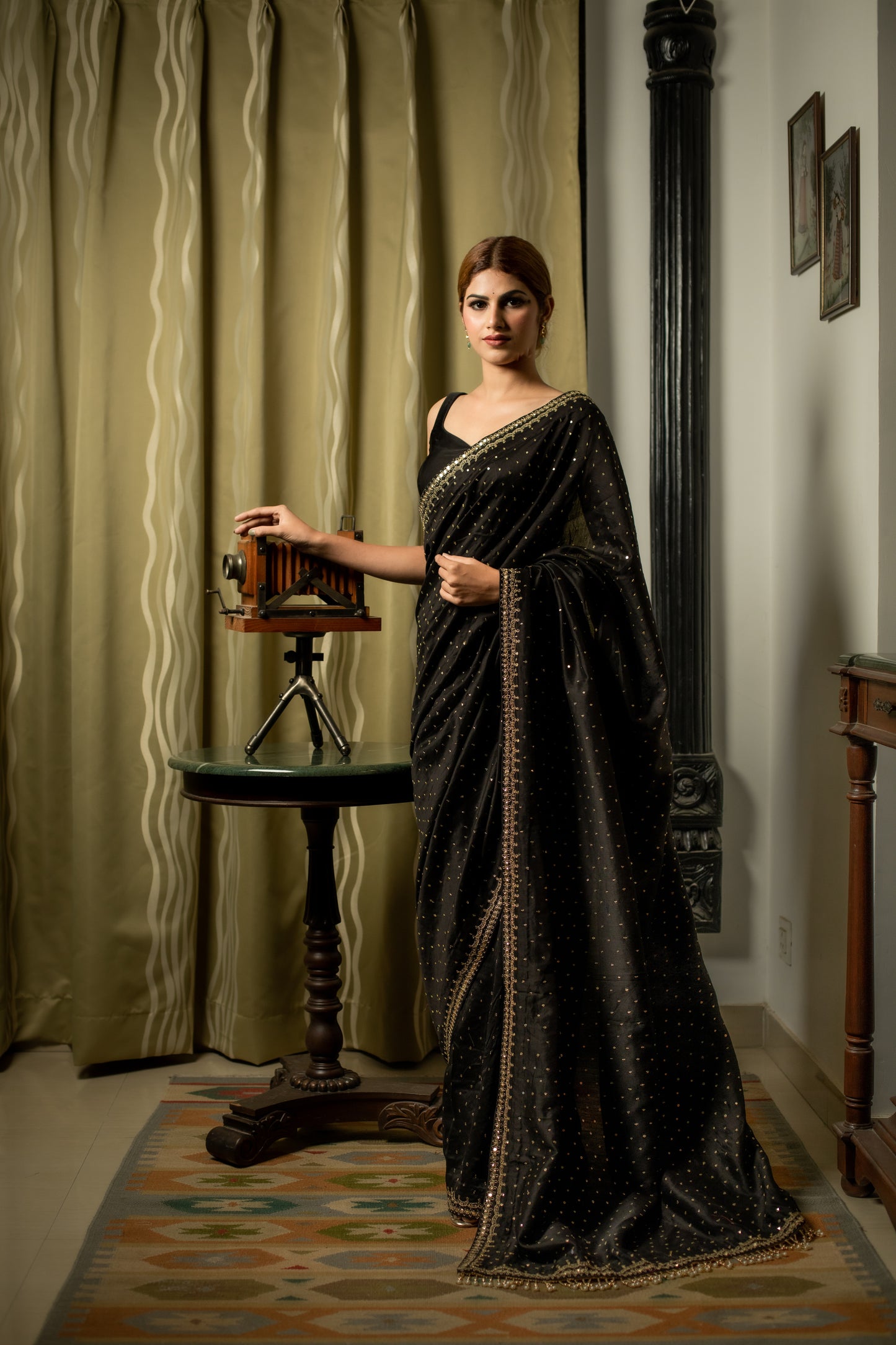 Imperial Sequins Hand Embroidered Saree