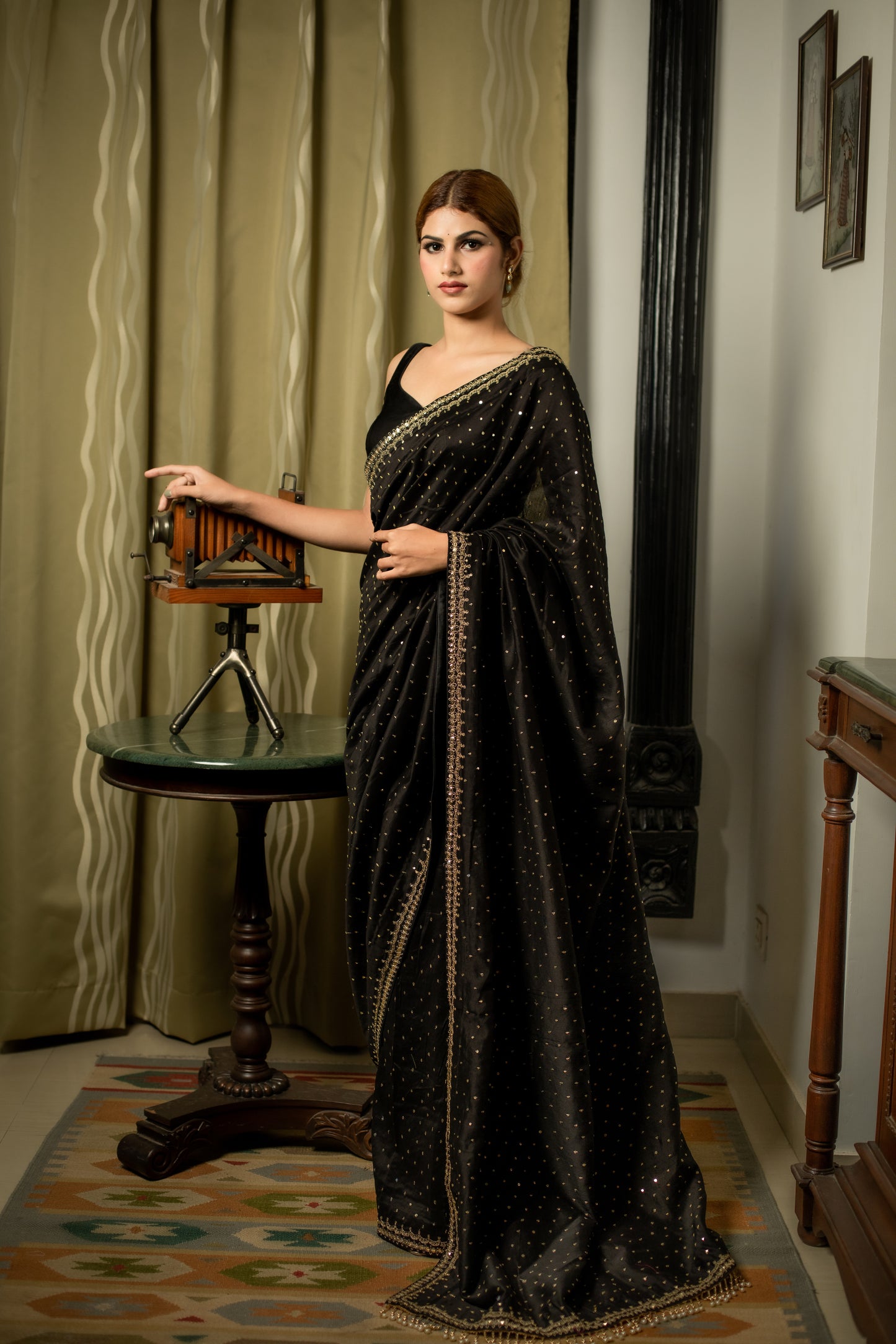 Imperial Sequins Hand Embroidered Saree