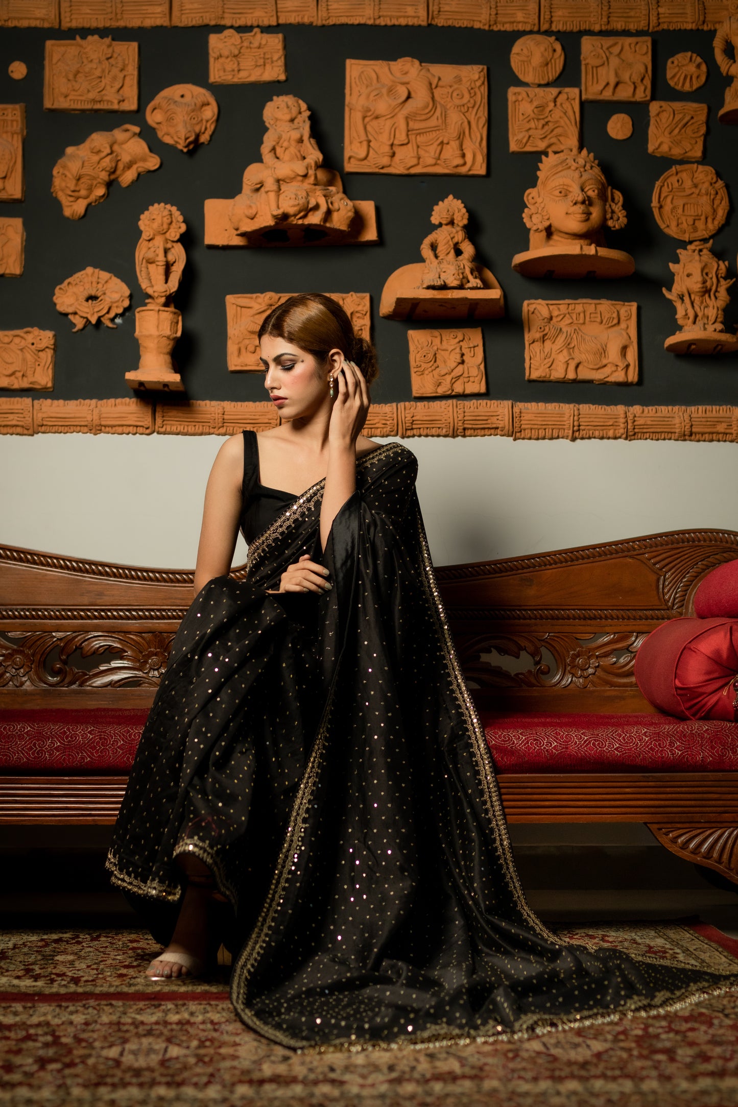 Imperial Sequins Hand Embroidered Saree