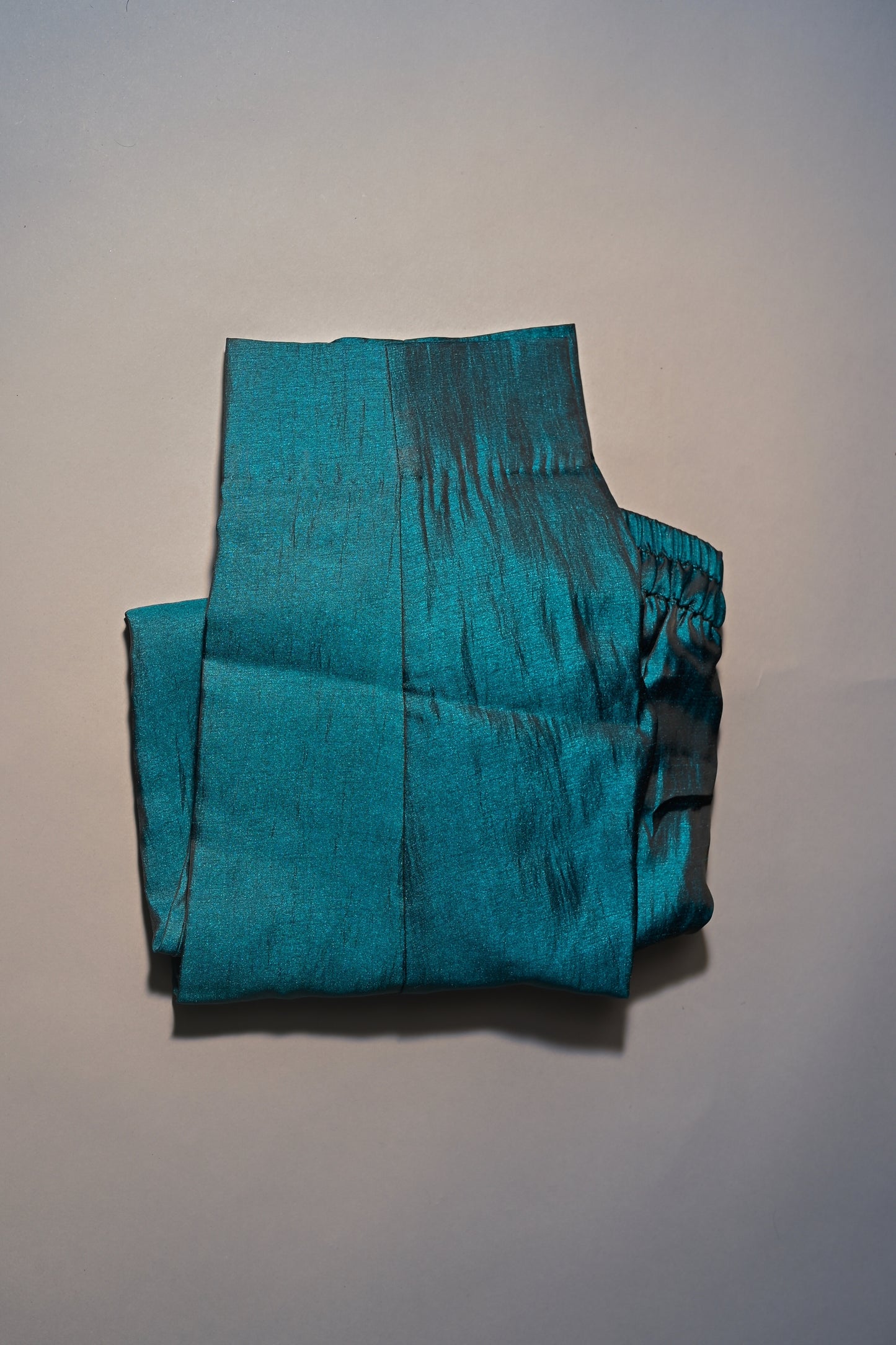 Midnight Blue Hand Embroidered Silk Kurti Set