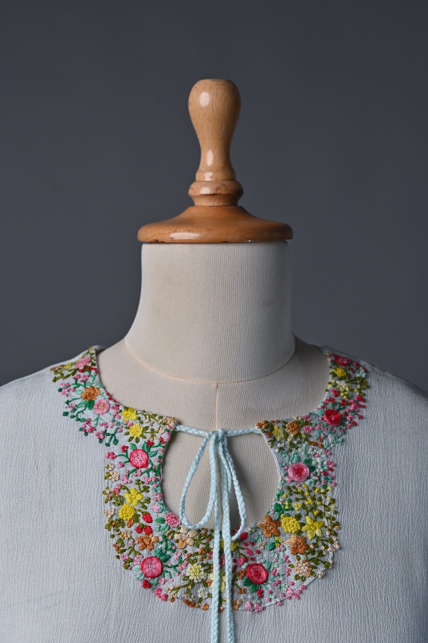 Pastel Ocean Hand Embroidery Kurti set