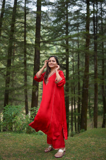 Laal Rang Kurta and Pant