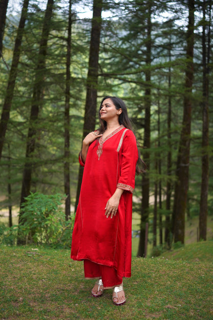 Laal Rang Kurta and Pant