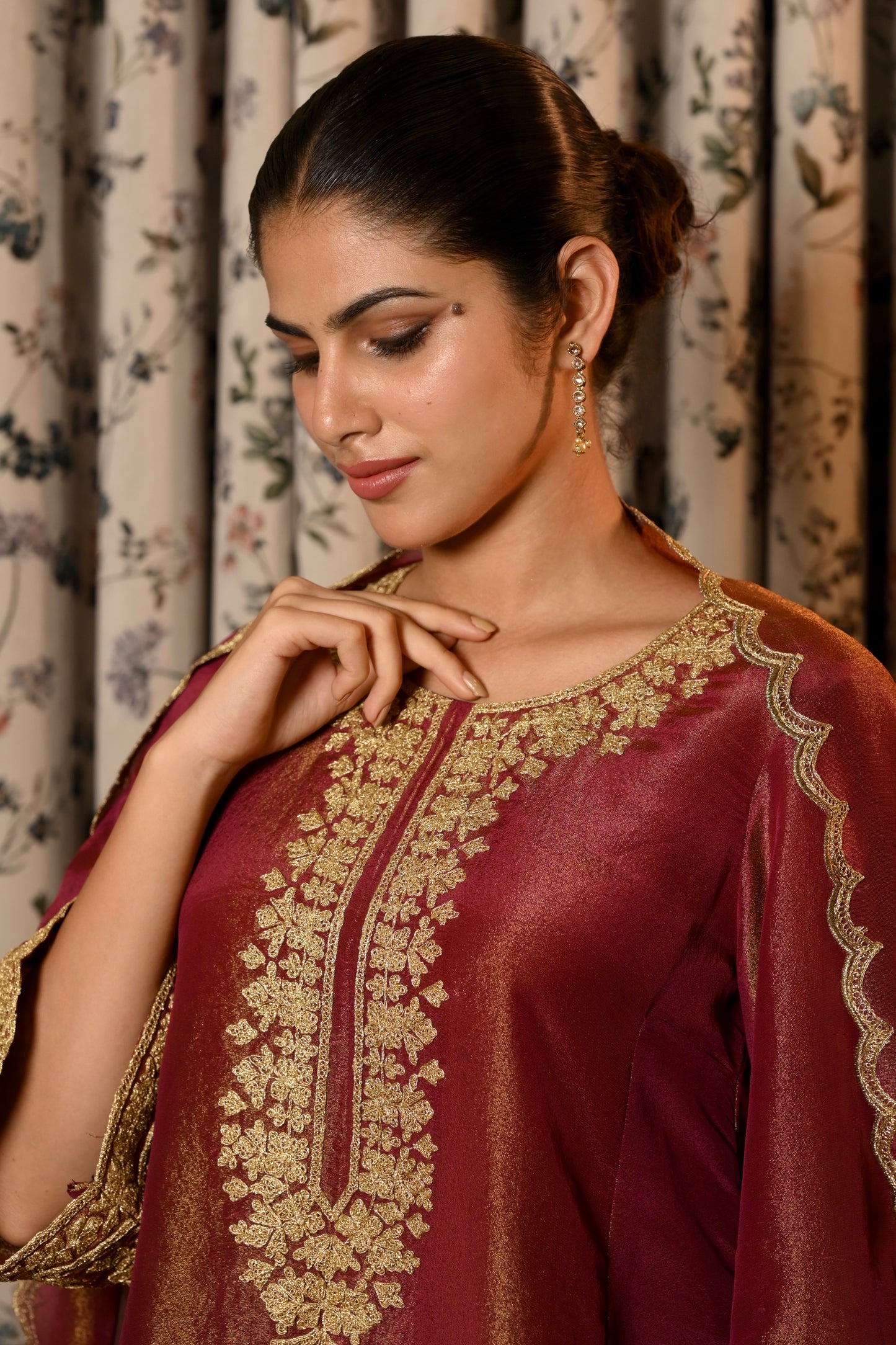 FALAK TISSUE DORI WORK KURTI SET