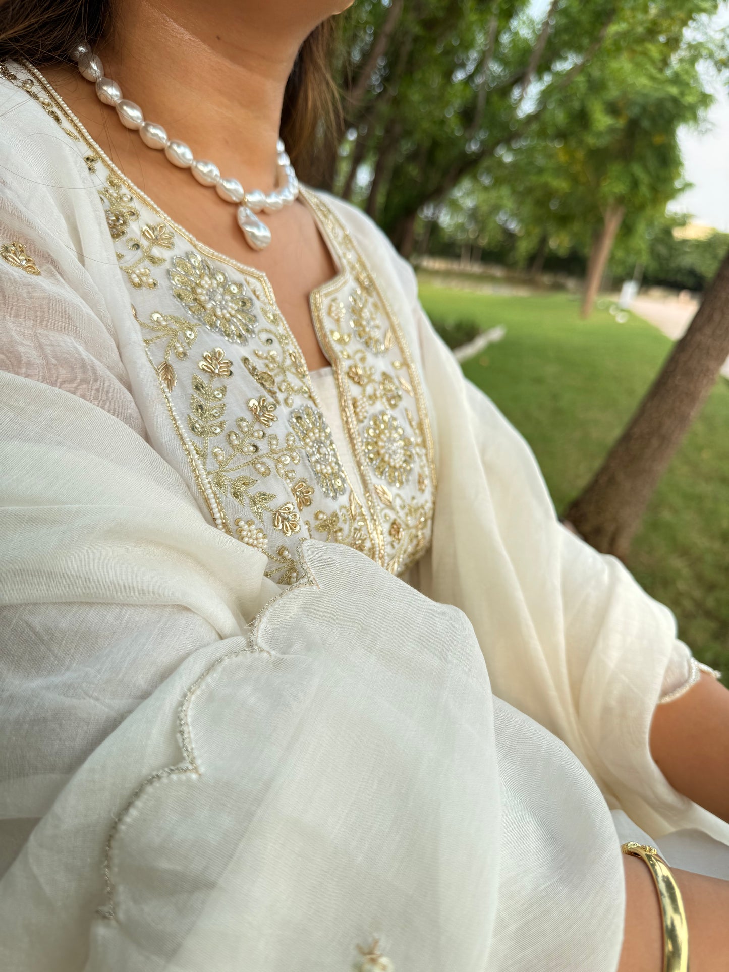 Ivory Pearl kurta set