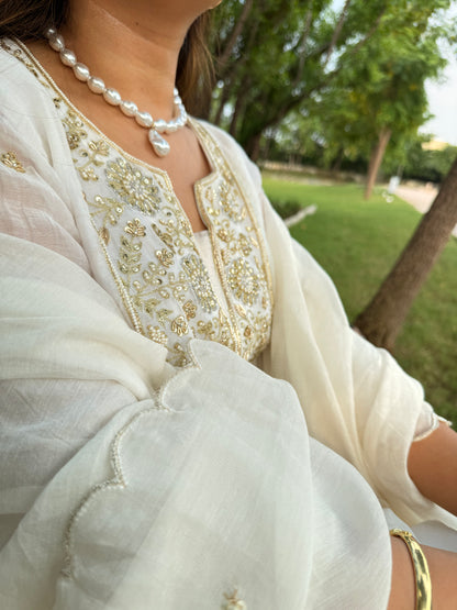 Ivory Pearl kurta set
