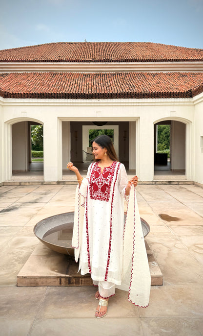 Ivory and Rouge kurta set