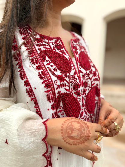 Ivory and Rouge kurta set