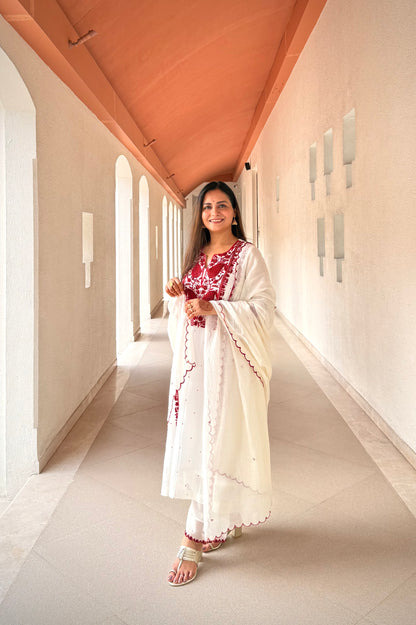 Ivory and Rouge kurta set
