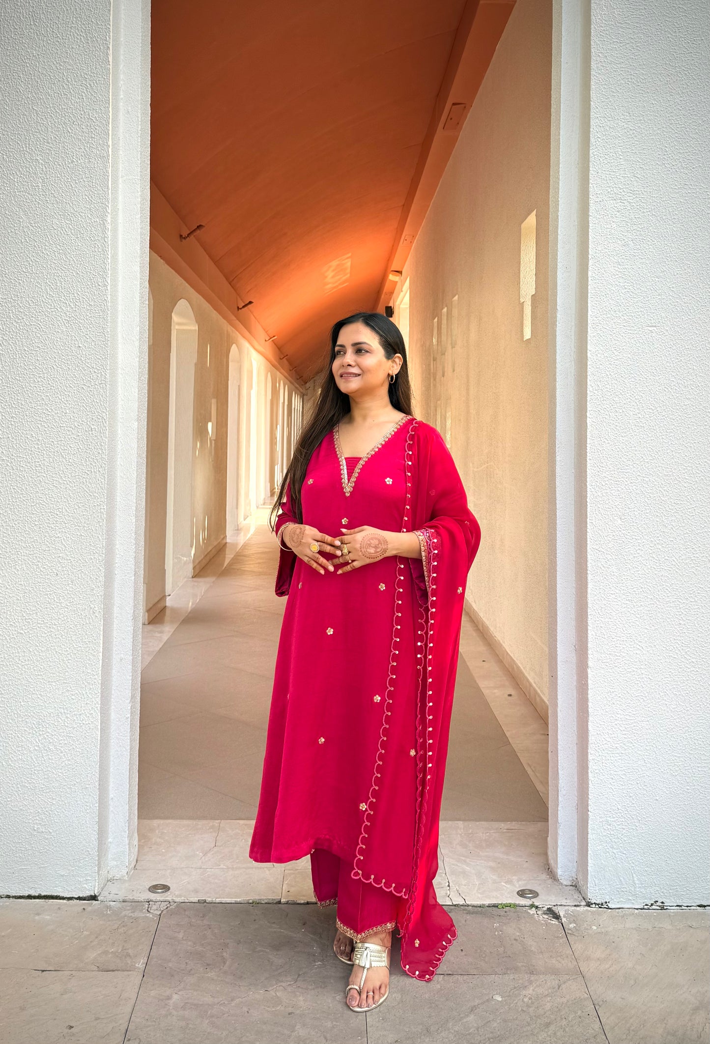 Gulabi Noor kurta set