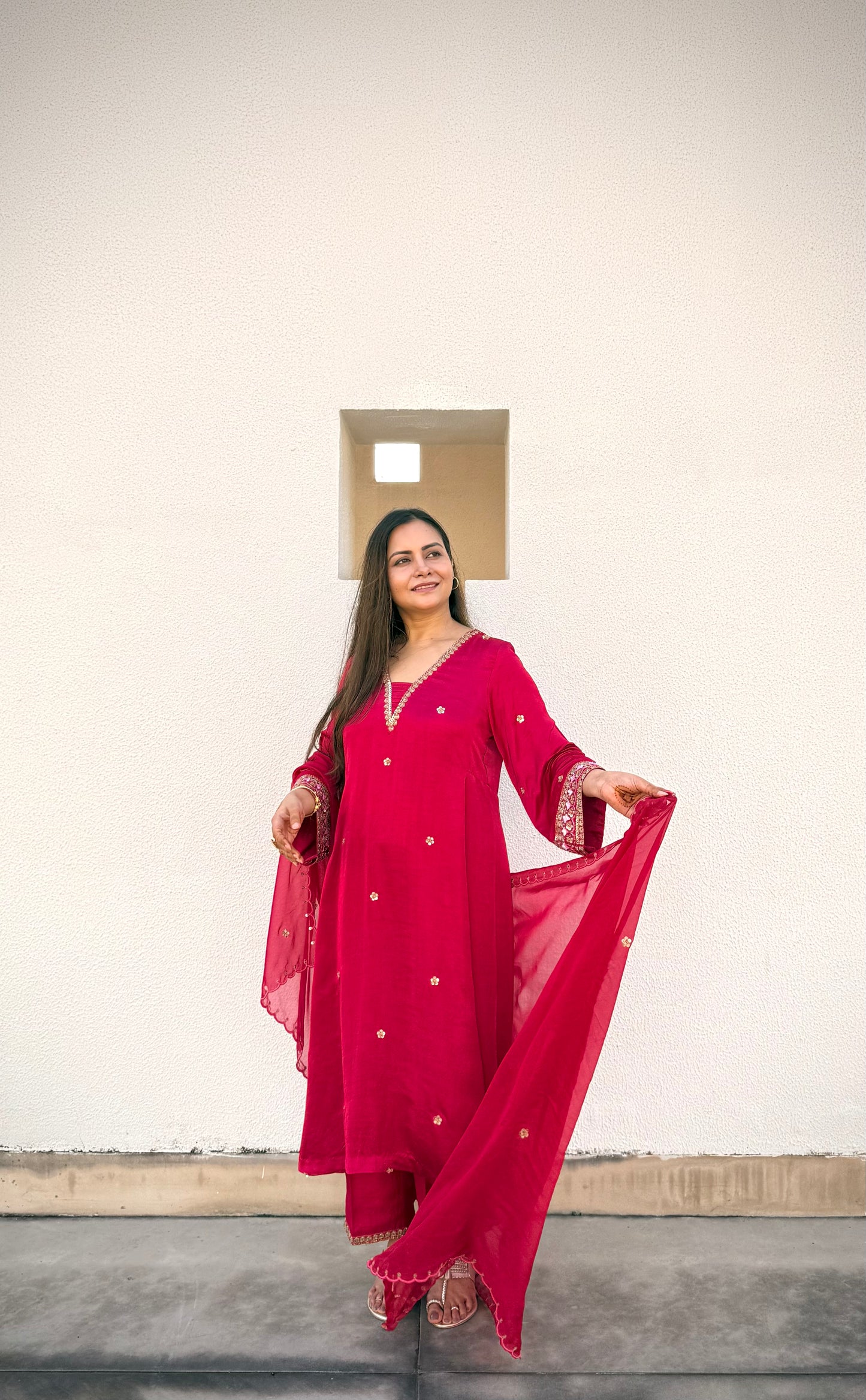 Gulabi Noor kurta set