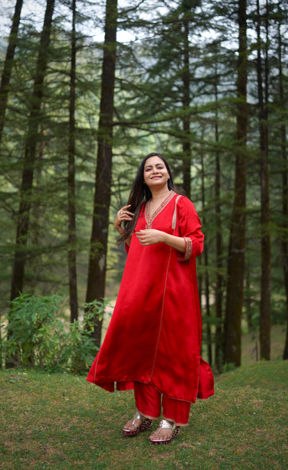 Laal Rang Kurta and Pant